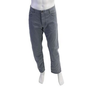 Spoke Mens Cotton Textured Zip Button Wide Leg Causal Pants Gray Size EUR 38